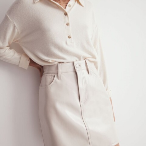 Madewell Faux Leather Mini Skirt - Picture 2 of 12